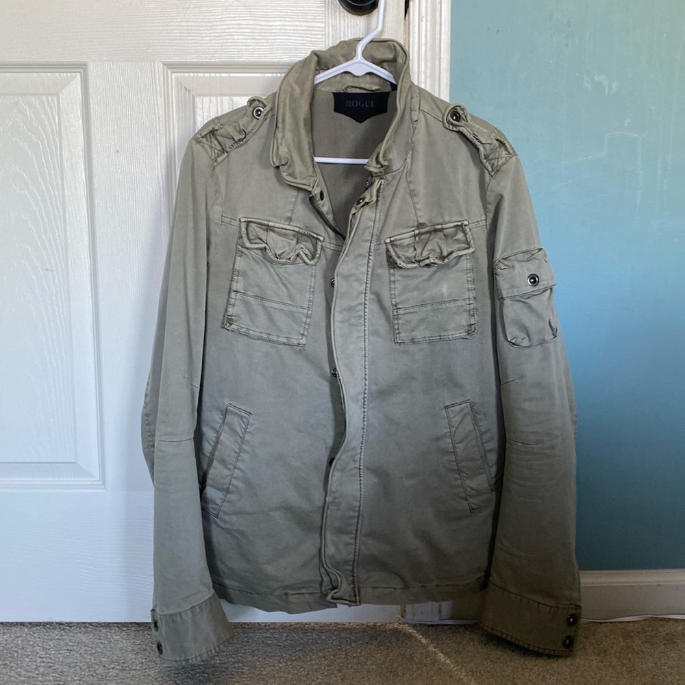 Men’s Rogue bomber jacket, green, soft and comfy, size S/P